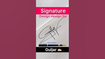 Signature design for Gulzar ✍🏻 #signature #youtubeshorts #signaturedesign #shorts