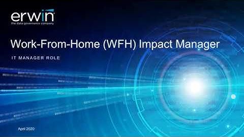 erwin Work-From-Home (WFH) Impact Manager: IT Manager Role