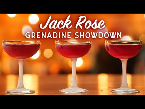 3 Different Grenadines in a Jack Rose Cocktail