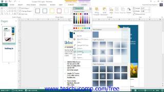 Publisher 2013 Tutorial Formatting Shapes Microsoft Training Lesson 4.2