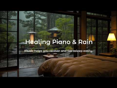 Rainy Night Piano Music for Emotional Healing and Peaceful Sleep Tonight 3 Hour Long