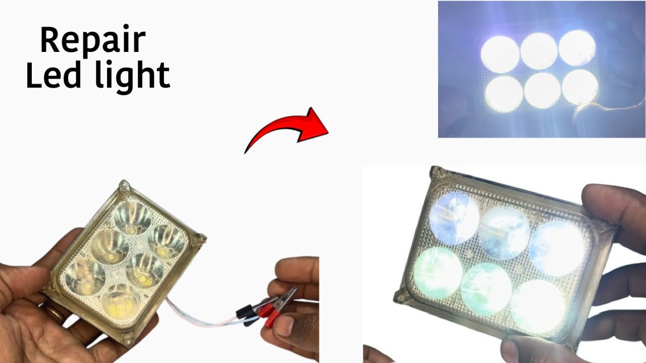 How to repair Led light.Led light को घर पर केसे रिपेयर करें. #ledlight ...