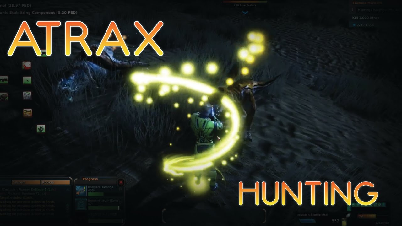 Entropia Universe: Atrax Stage 3 Finish using Adjusted A-3 Justifier MK.II