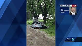 State senator documents storm damage in Walnut