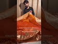 Eccentric Metallic Orange Shade 100% Pure Tissue Silk Banarasi Saree with Premium Multicoloured
