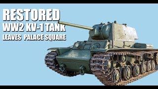 Restored WW2 KV-1 Tank Leaves Palace Square