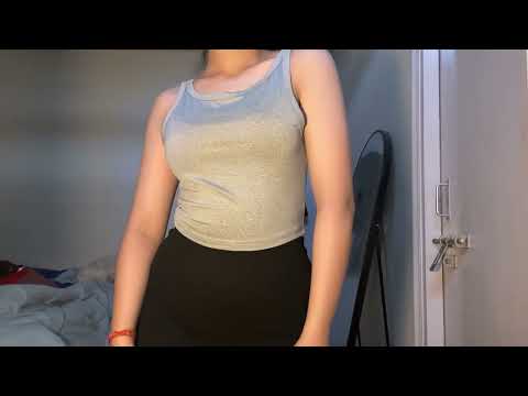 Newme Grey Solid Crop Tank Top