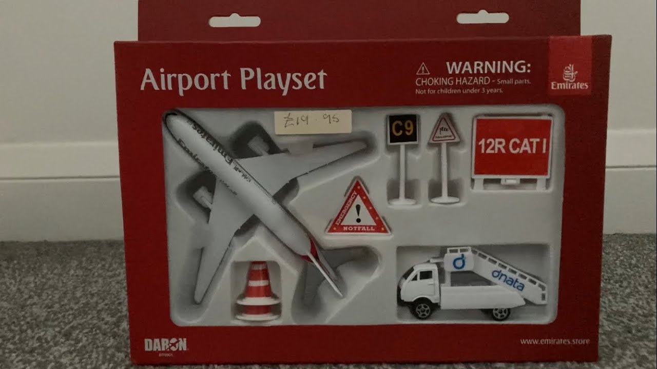 Daron/welly emirates 777 airport playset unboxing 