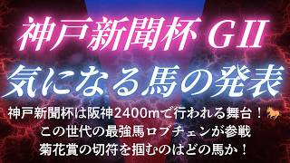 #神戸新聞杯2026予想 たお競馬の気になる馬の発表🐎
