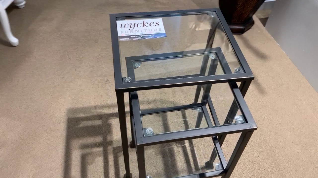 Coaster 901073 Metal & Glass Nesting Tables Wyckes Furniture YouTube
