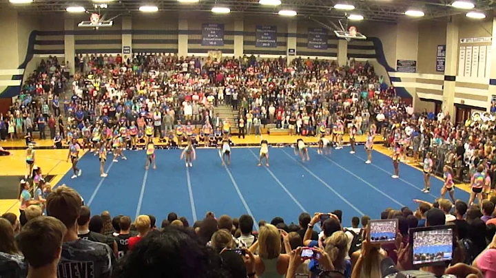 Hebron High School Cheer pep rally Sept 13,2013