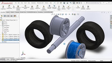 SOLIDWORKS : TYRE,AXIL and WHEEL ASSEMBLY | IMPULSE