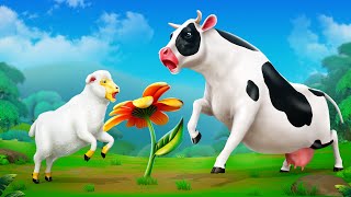 Never Ending Story: Cow vs Sheep for Flower | Funny Animals Comedy Cartoons | Animal Attacks