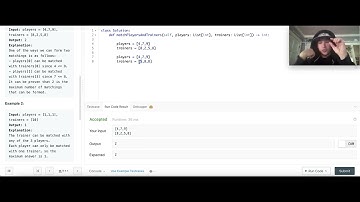 Leetcode 2410. Maximum Matching of Players With Trainers