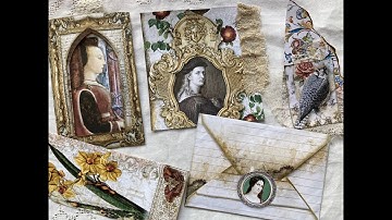 Junk Journal making some tucks and pockets for the journal for Medieval Mirage Part 5
