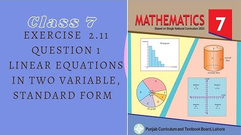 class 7 math new book exercise 2.11 question 1 solution| chapter 2| linear equation in two variable