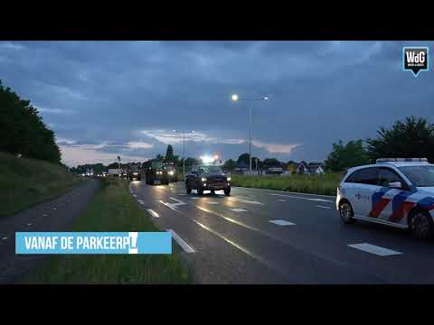 Protestende boeren trekken door Nederweert en Weert