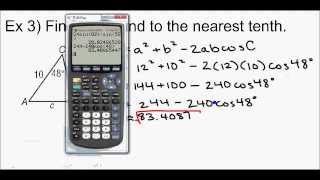 Geometry - Unit 6 Lesson 5 The Law of Sines and Law of Cosines