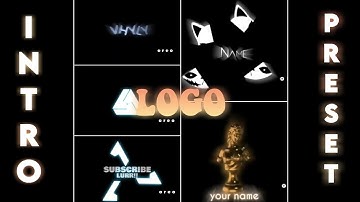 INTRO/LOGO PRESET | INTRO FOR EDIT | ALIGHT MOTION | PART 1 | OREO