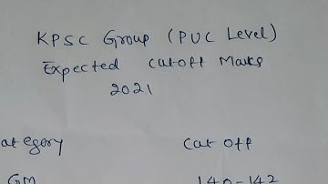 KPSC GROUP C Non Technical Below Degree level Cutoff 2021