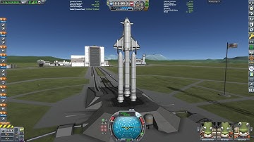 KSP: Solid Rocket Shuttle satellite deployment