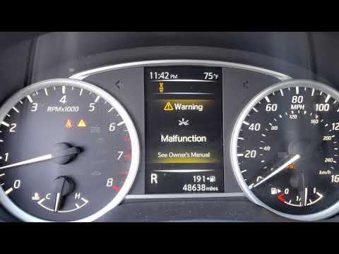 2018 Nissan sentra brake malfunction warning light .Fix repair is the distance assists sensor