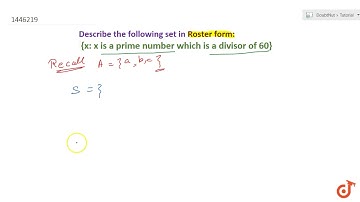 Describe the following sets in Roster form:  ltmath gt  ltmrow gt  ltmo gt{ lt/mo gt lt