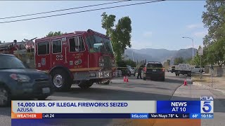 14,000 pounds of illegal fireworks seized in Azusa