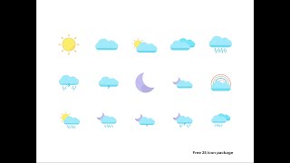 Adobe Illustrator Tutorial - How to create simple icon weather and sun