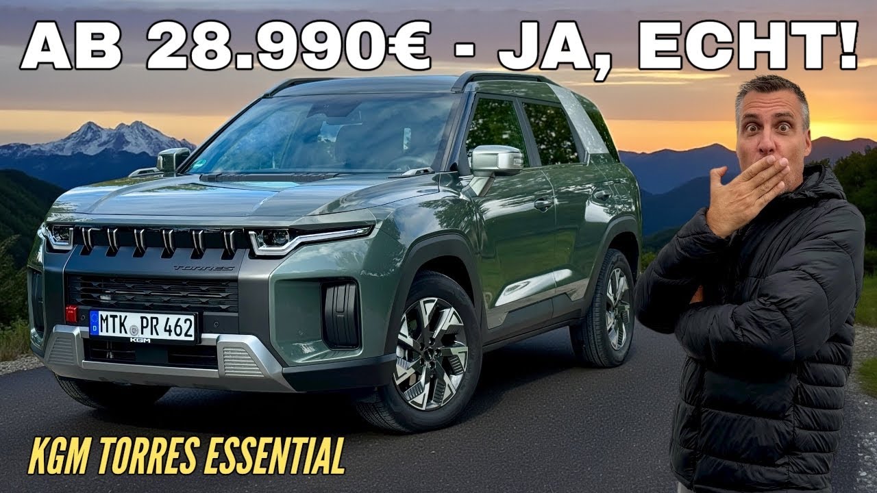 KGM TORRES ESSENTIAL: Ab 28.990 Euro -  so günstig?! SUV mit viel Platz als Benziner oder Hybrid
