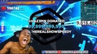 Ishowspeed thinks he got donated 101 MILLION ROBUX