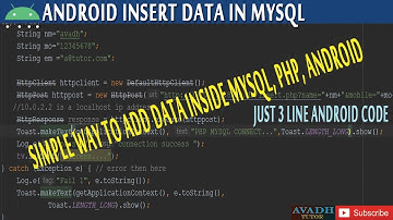 how to insert data in android using php mysql xampp server | android with php mysql