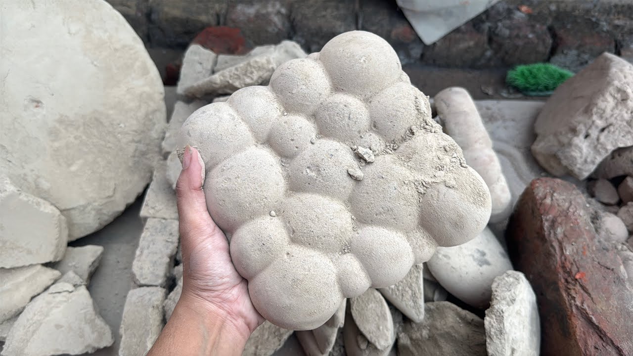 New crumbling video of pure stony mud dirt dry floor &water claypot crumbling 4 all dirt lovers 💫😃🙃