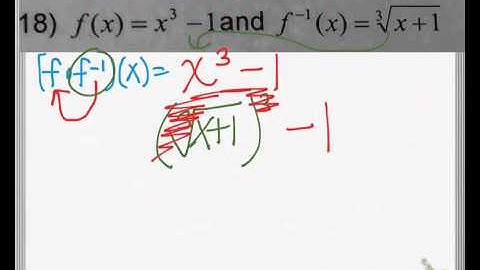 10.2 #9-11 Video Notes Verifying Inverse Functions