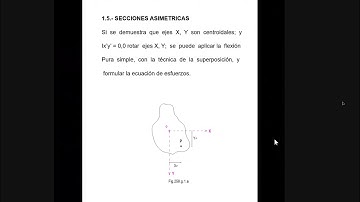 Flexión Asimétrica en Secciones Asimétricas - Resistencia de Materiales II