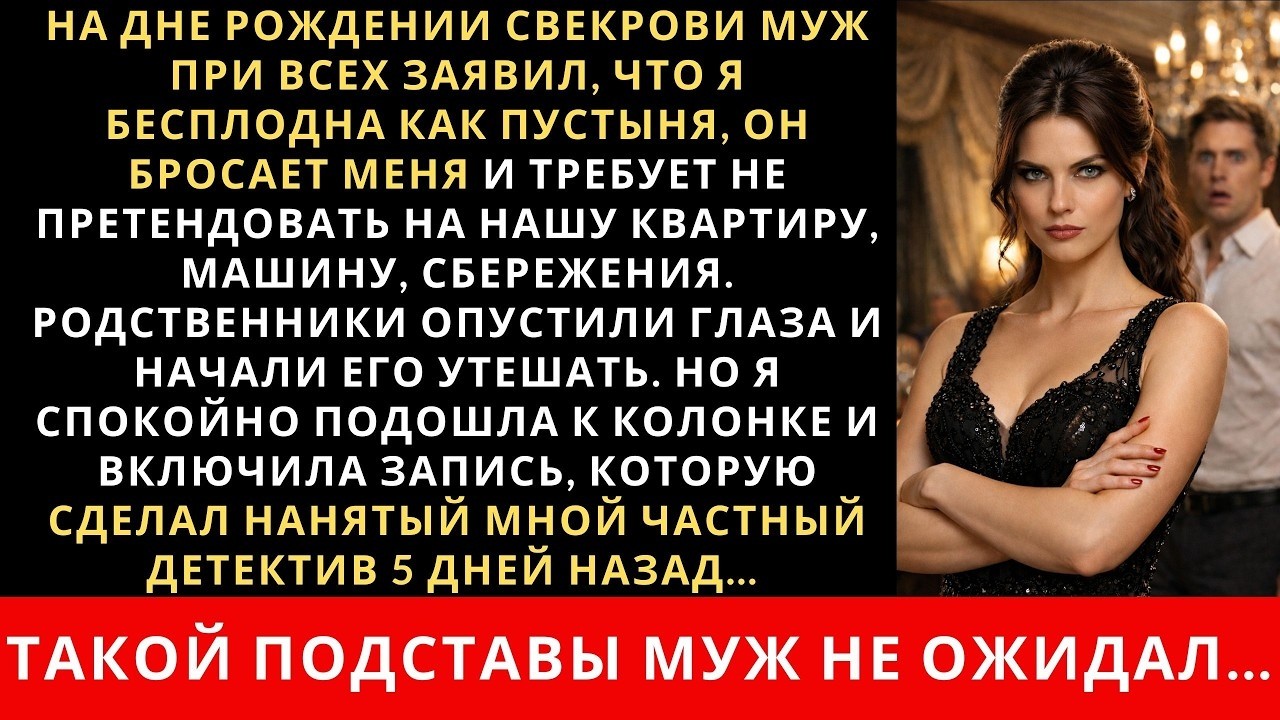 На семейном ужине муж заявил, что бросает меня и забирает квартируНо он не ожидал такого поворота! 😱