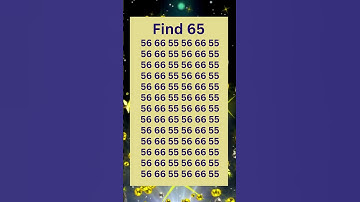 can you find 65 in 5 seconds? #wordpuzzlegame #game #mathematics #mindbendingquiz #puzzle6 5
