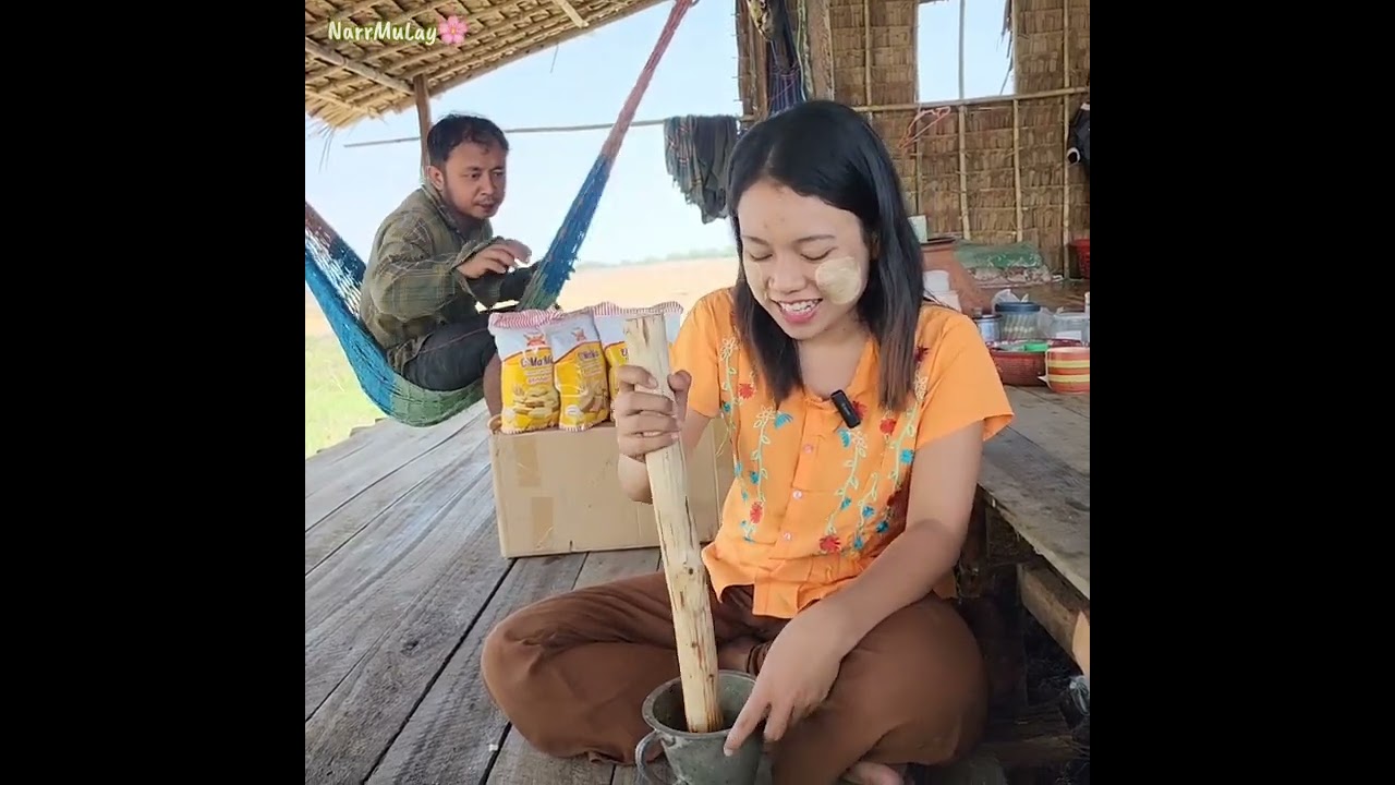 လယ်တဲဆီအလည်သွားပြီး အစ်ကိုကြီးရှာပေးတဲ့ဟင်းစားနဲ့ ထမင်းမြိန်မယ်😋🥰