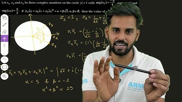 Let z1,z2 and z3 be three complex numbers on the circle |z|=1 with arg⁡z1=-4,arg⁡z2=0 and arg⁡z3=4.