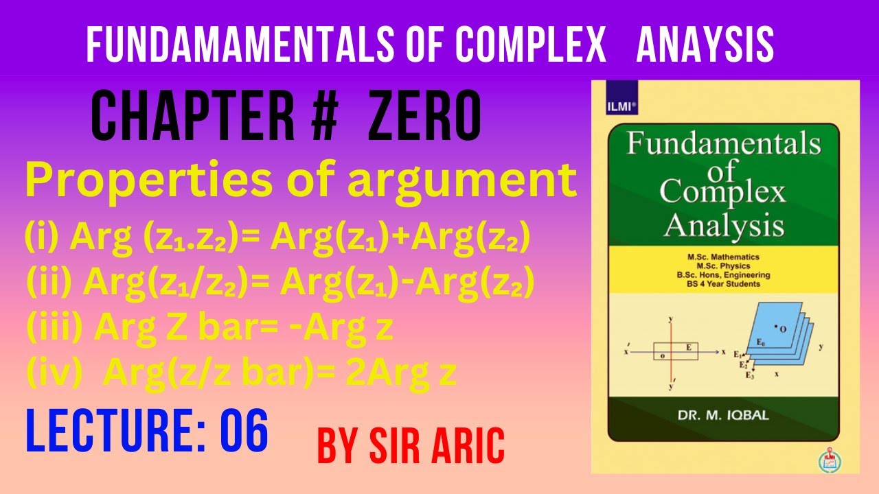 properties of argument of complex numbers proof_chapter 0_ complex ...