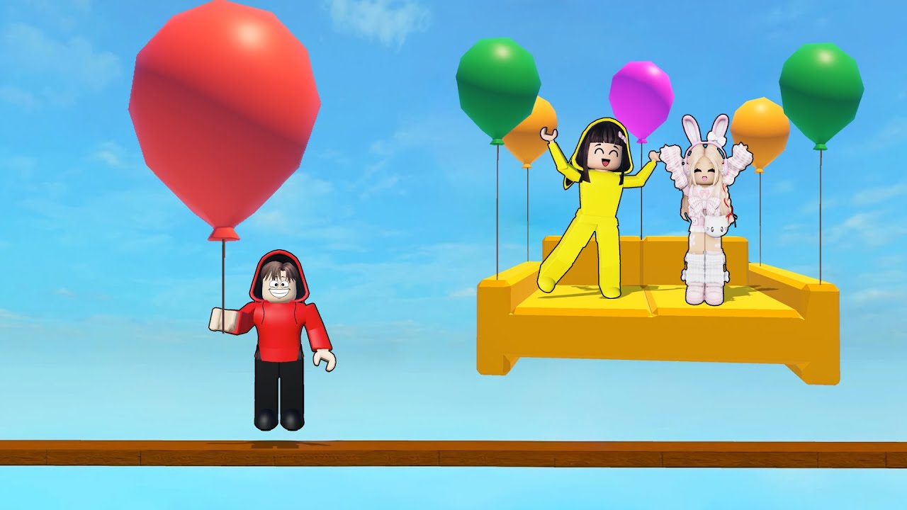 Yuta, Mio Dan Baby Celine Naik Keluar Angkasa Menggunakan Balon || ROBLOX