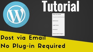 Posting to WordPres via Email - No Plugins needed