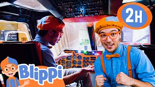 Blippi Looks Inside a Plane at the Children's Museum | 🔤 Moonbug Subtitles 🔤 | Learning Videos