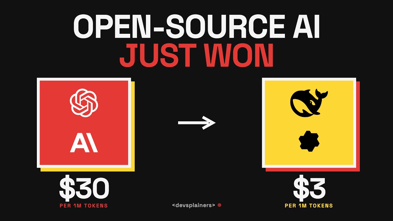 Thumbnail for the Devsplainers video: DeepSeek V4 vs GPT 5.5: Why Open-Source AI Just Won