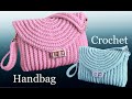 Bolso a Crochet modelo sobre tejido de un rectángulo con ganchillo