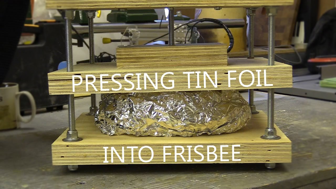 Pressing Tin Foil Into Frisbee Youtube