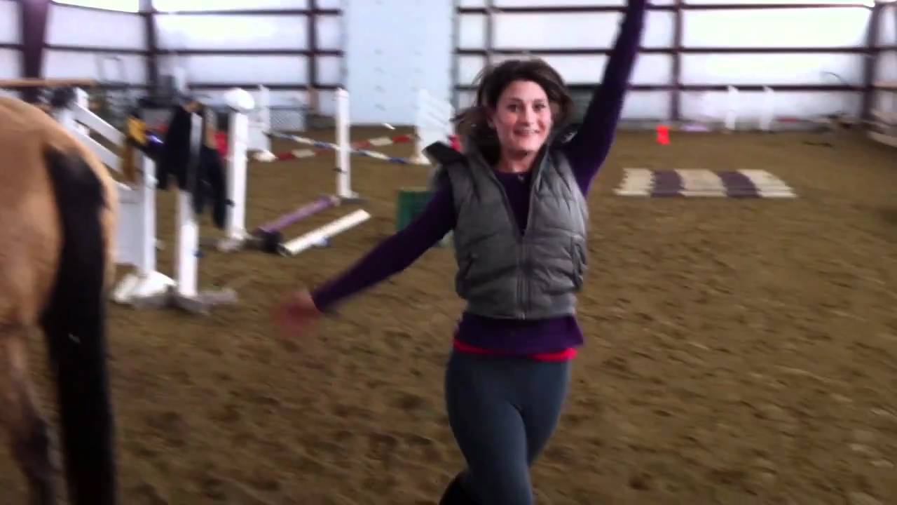 Sweet Meadow Farm: Julie does a front flip off Bow