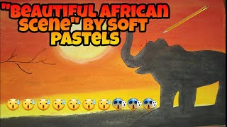 "Beautiful african scene by soft pastels" | Art with Anmol Artist screenshot 2