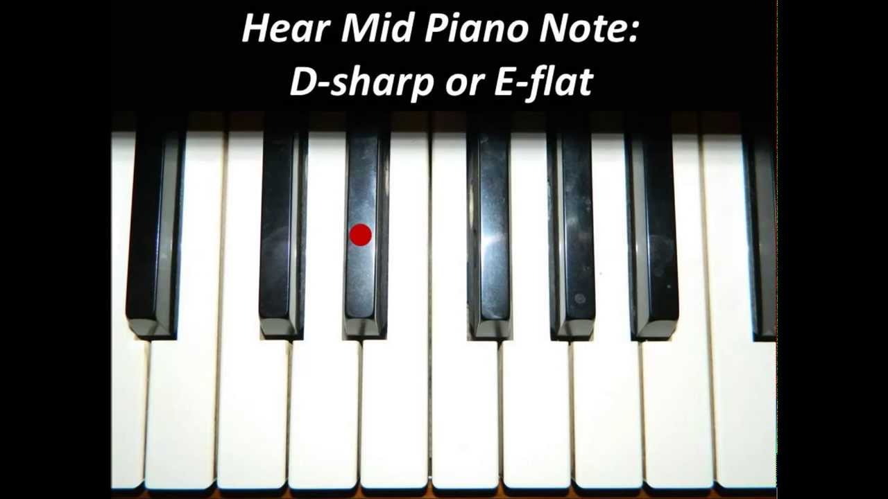 piano sharp flat note low hear