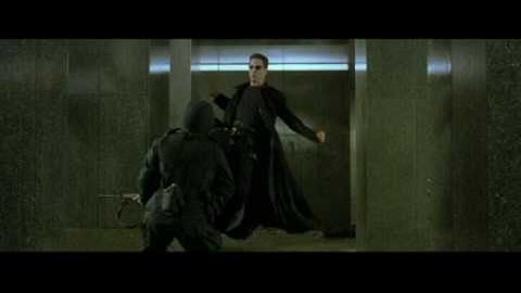 the matrix full lobby shootout scene (HQ) + music from napalm death